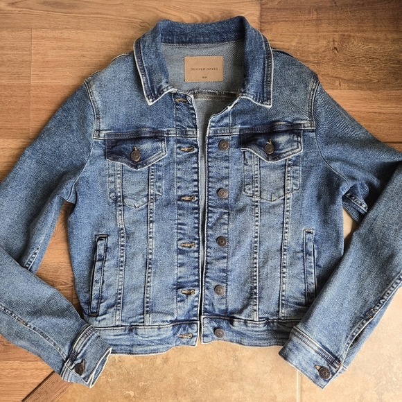 Denver Hayes Cropped Jean Jacket Women's Size Medium - Picture 1 of 4